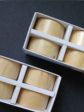 8 wooden napkin holders, new in box